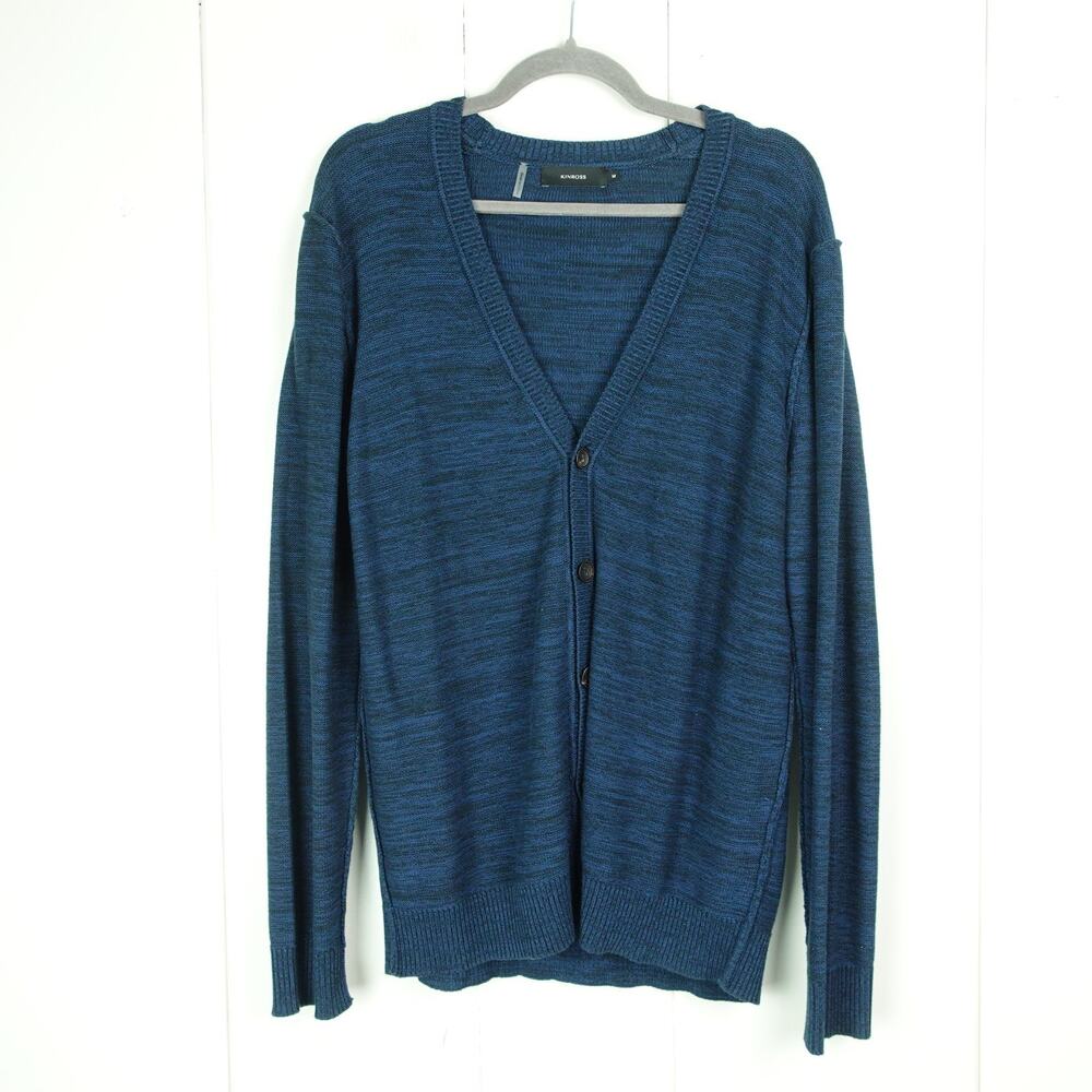 Kinross Cardigan Sweater Womens SZ M Button Up V Neck Cozy Cottagecore Casual